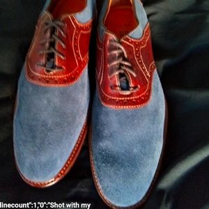 JOHNSON & MURPHY  NEWBUCK SUEDE LEATHER DRESS SPORT SHOES WITH  J&M FLEX SOLES